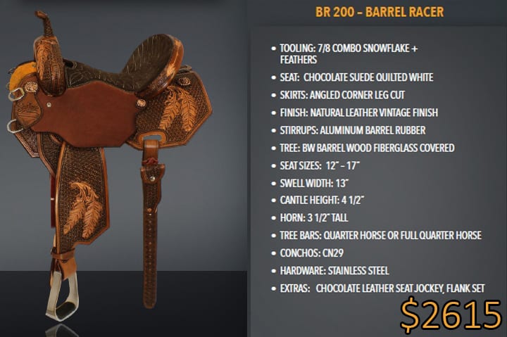 Barrel Racer - Best Ever Saddles - Custom Tooled