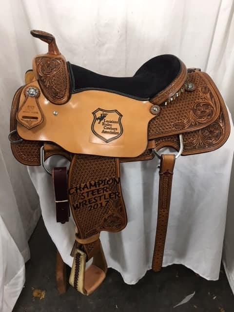 Steer Wrestler - Best Ever Saddles - Custom Tooled
