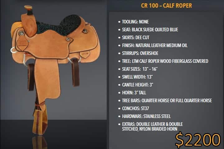 Calf Roper - Best Ever Saddles - Custom Tooled