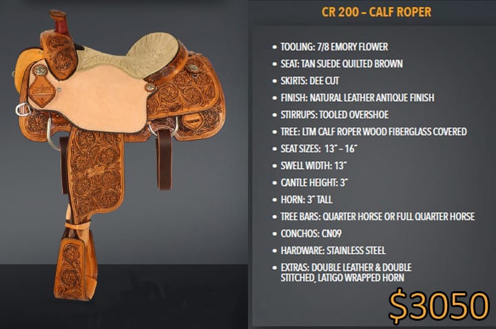 Calf Roper - Best Ever Saddles - Custom Tooled