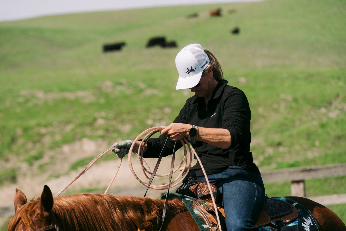 Trucker Hat White Puff Crown