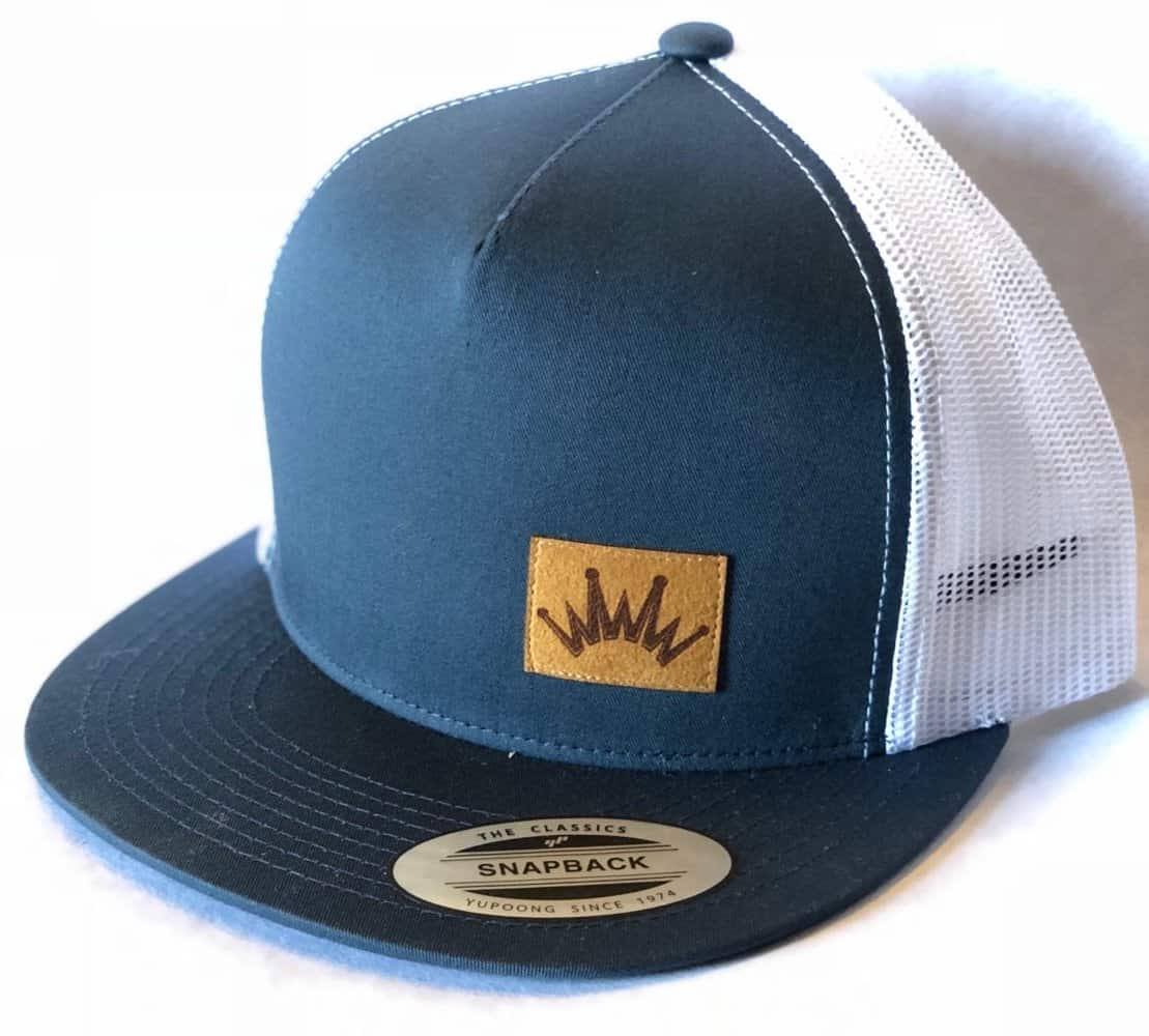 Flat Brim Patch Crown White Mesh Flexfit Hat