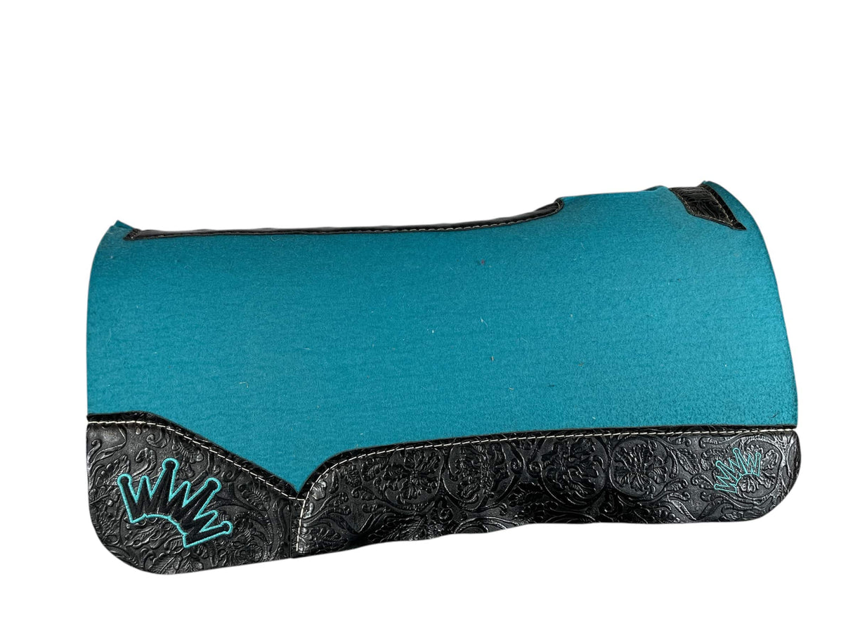 30x30 3/4" Kush Turquoise Wool Saddle Pad (#110478)