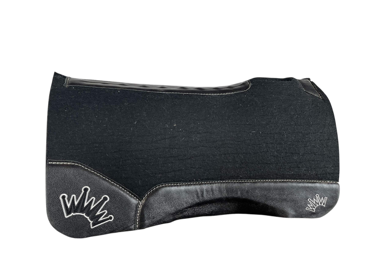 30x30 1.25" Kush Black Wool Saddle Pad (#110484)