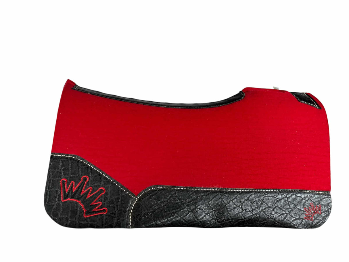 30x30 1" Kush Red Wool Deep Contour Saddle Pad (#110491)