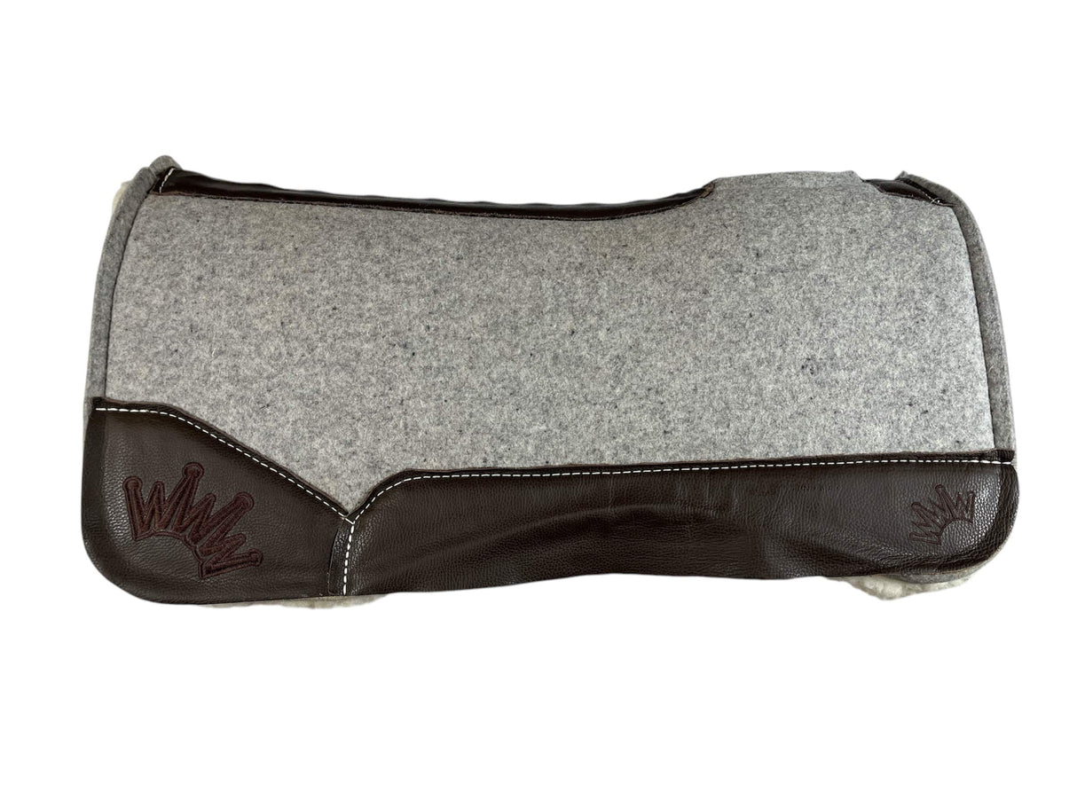 30x30 1" Gray Kush Fleece Saddle Pad (#110493)