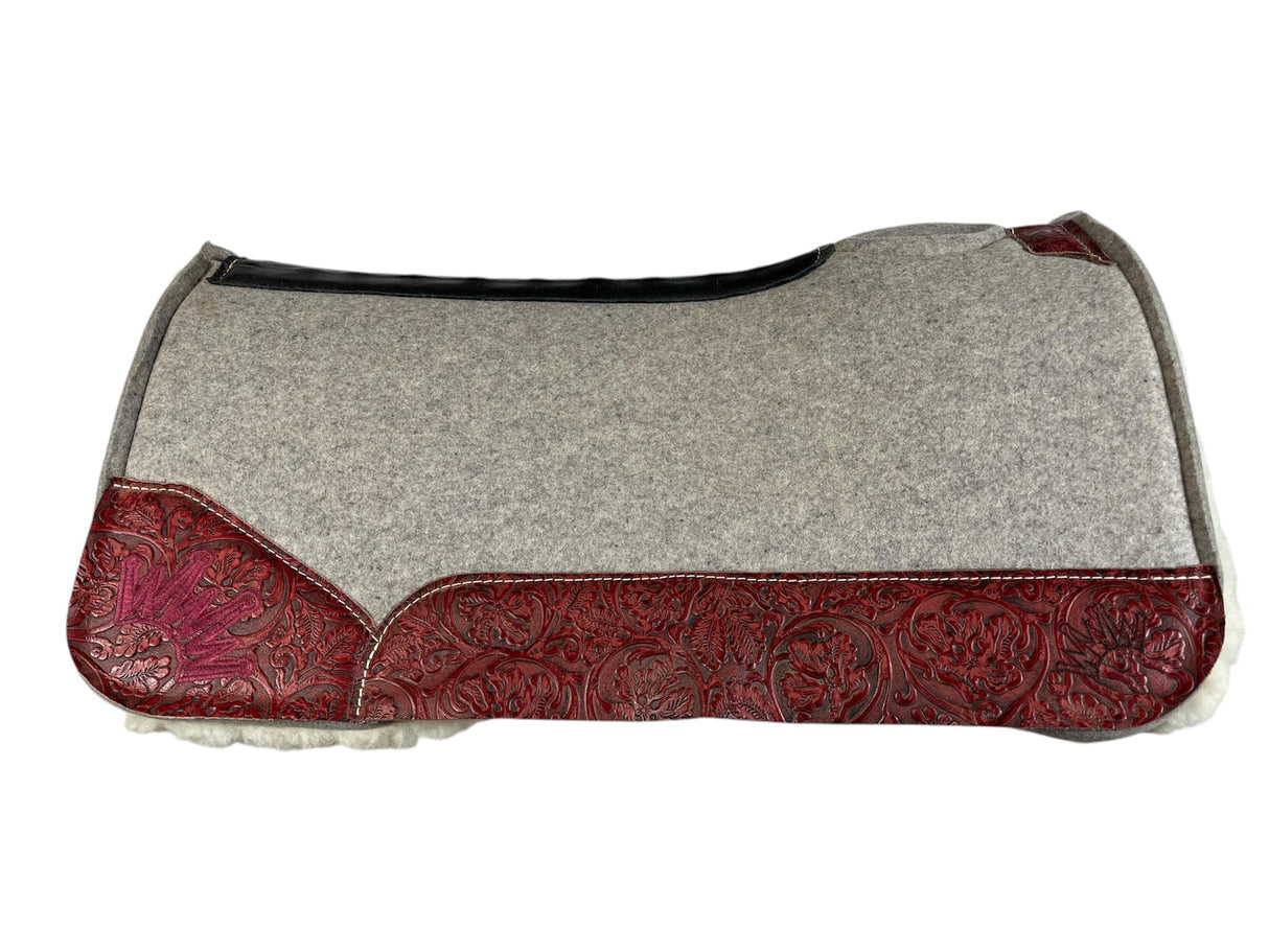 30x30 1" Gray Kush Fleece Saddle Pad (#110495)