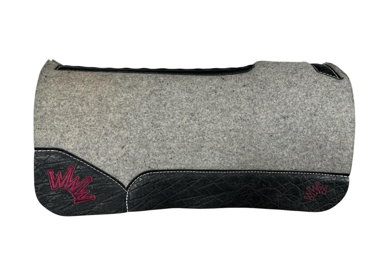 30x30 1" Kush Gray Wool Saddle Pad (#110565)