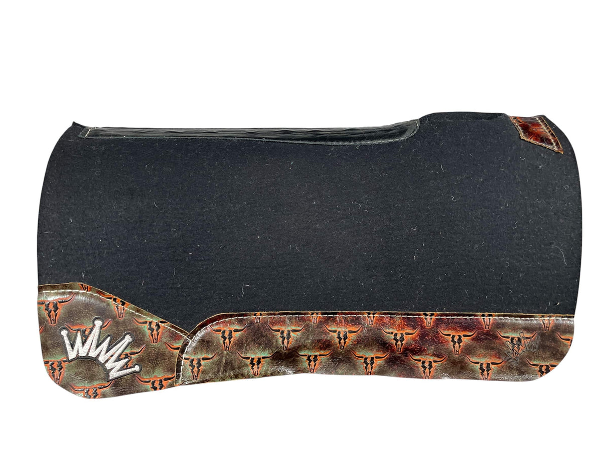 32x32 3/4" Kush Black Wool Saddle Pad (#110541)