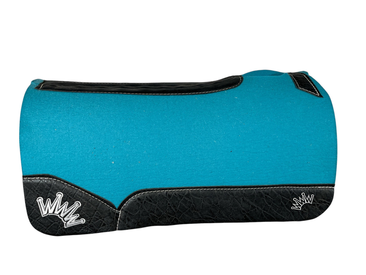 30x30 3/4" Turquoise Kush Wool Saddle Pad (#110682)