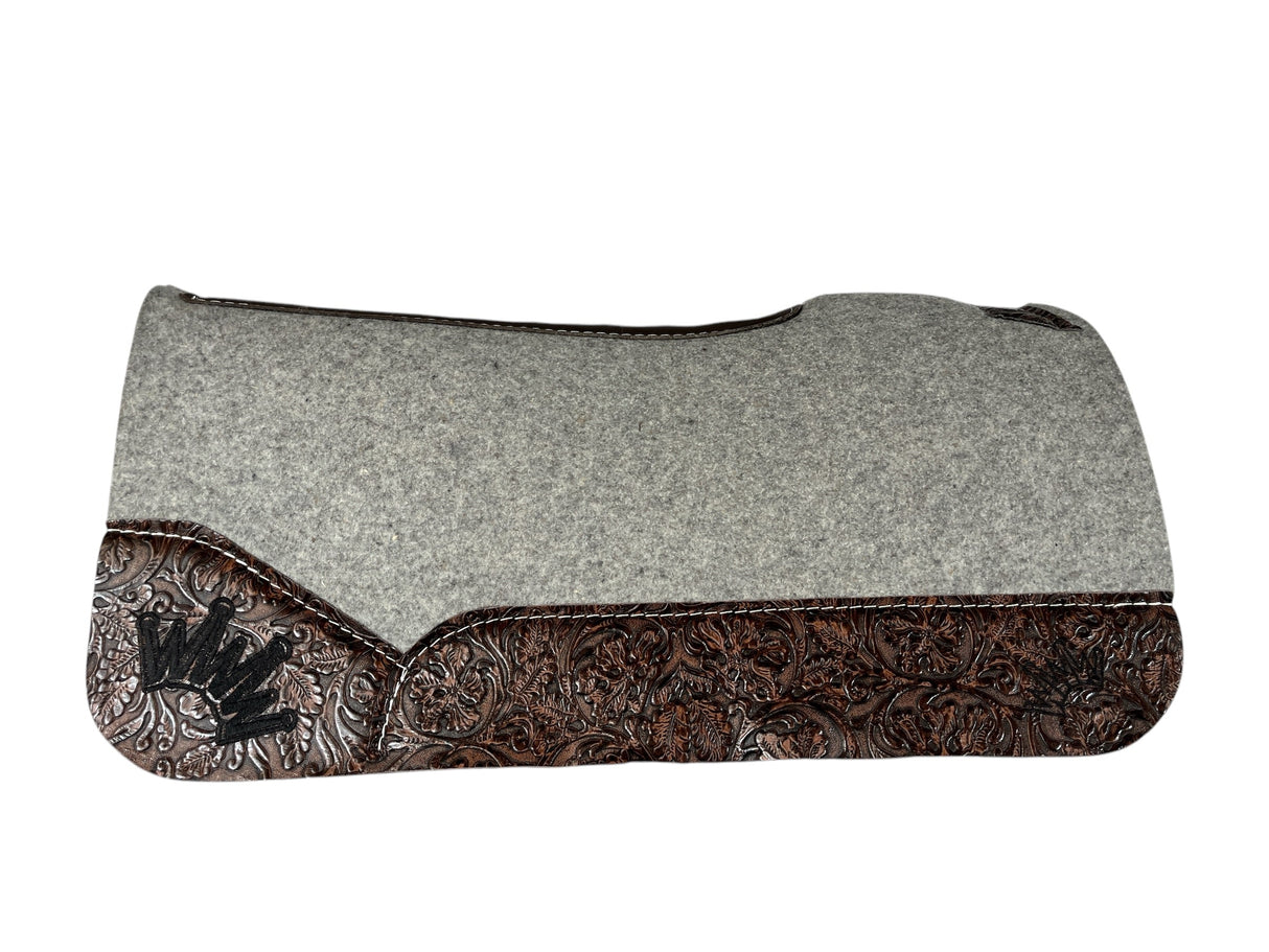 28x28 3/4" Kush Gray Wool Saddle Pad (#110694)