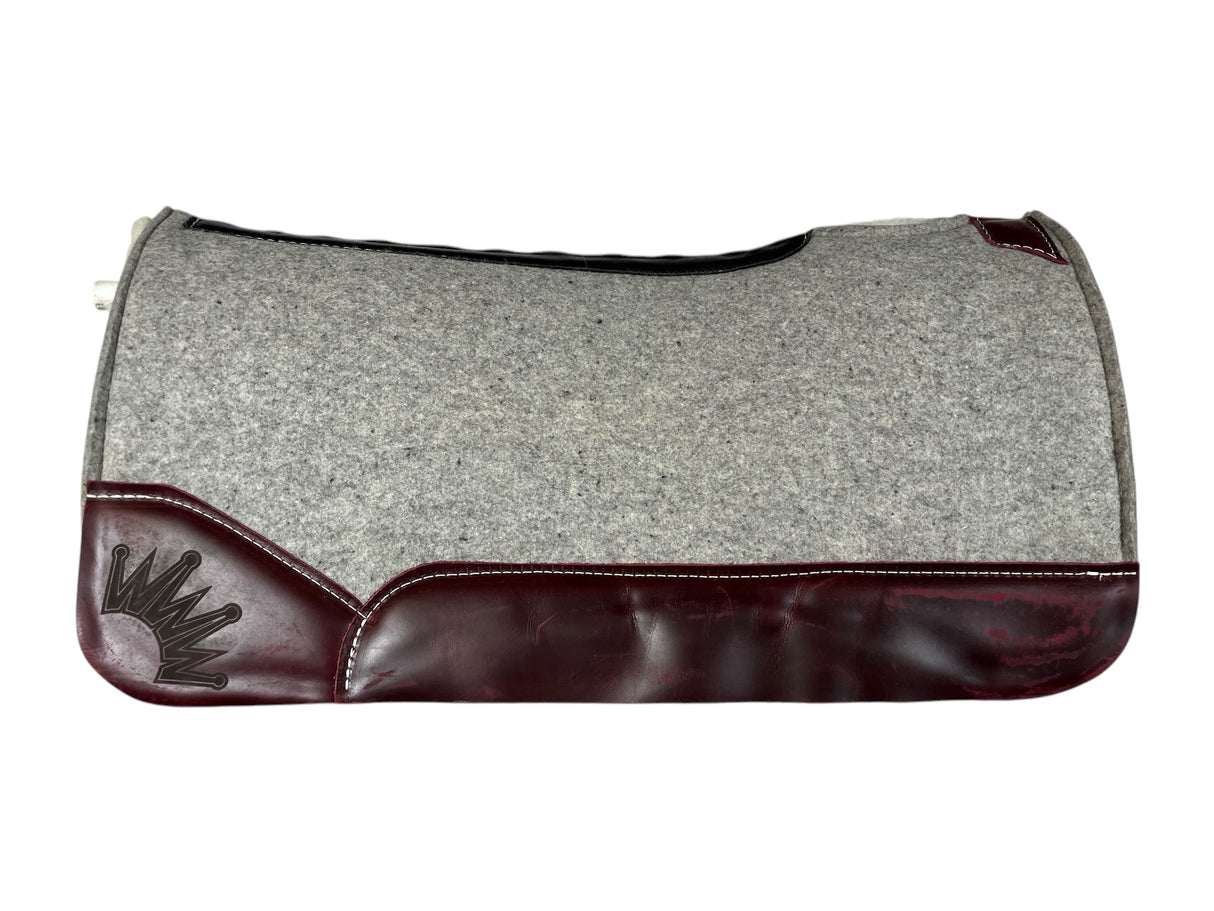 32x32 3/4" Gray Kush Fleece Saddle Pad (#110707)