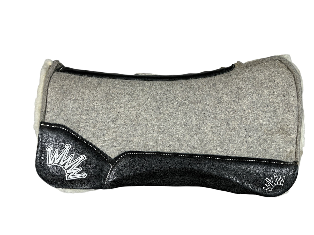 28x28 1" Gray Kush Fleece Petite Open Wither Saddle Pad (#110742)