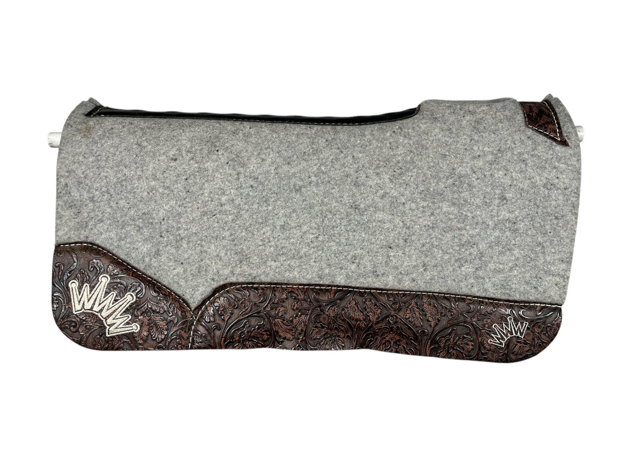 30x30 1" Kush Gray Wool Saddle Pad (#110746)
