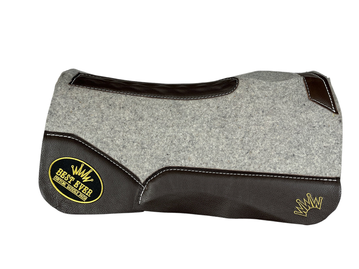 25x25 1" Kush Gray Wool Deep Contour PONY Saddle Pad (#110790)