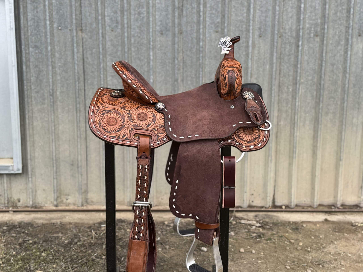 14.5" Barrel Saddle - Sunflower