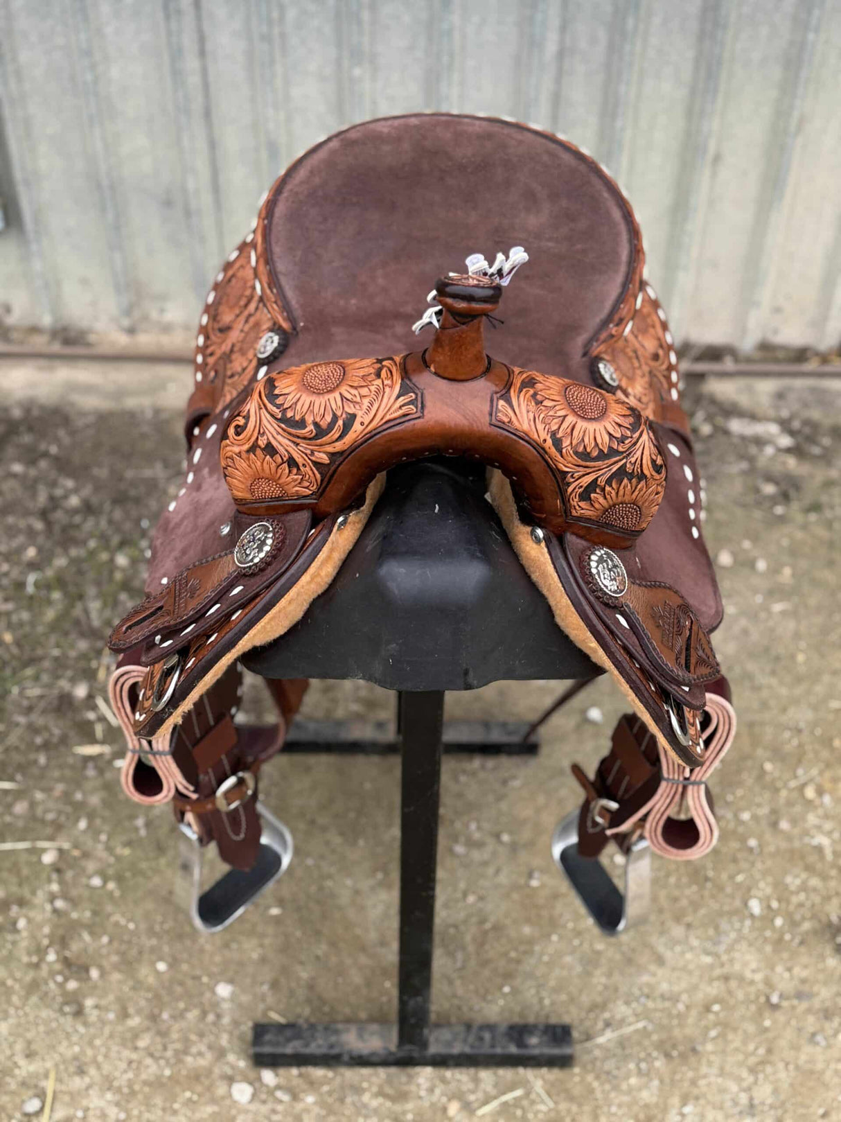 14.5" Barrel Saddle - Sunflower