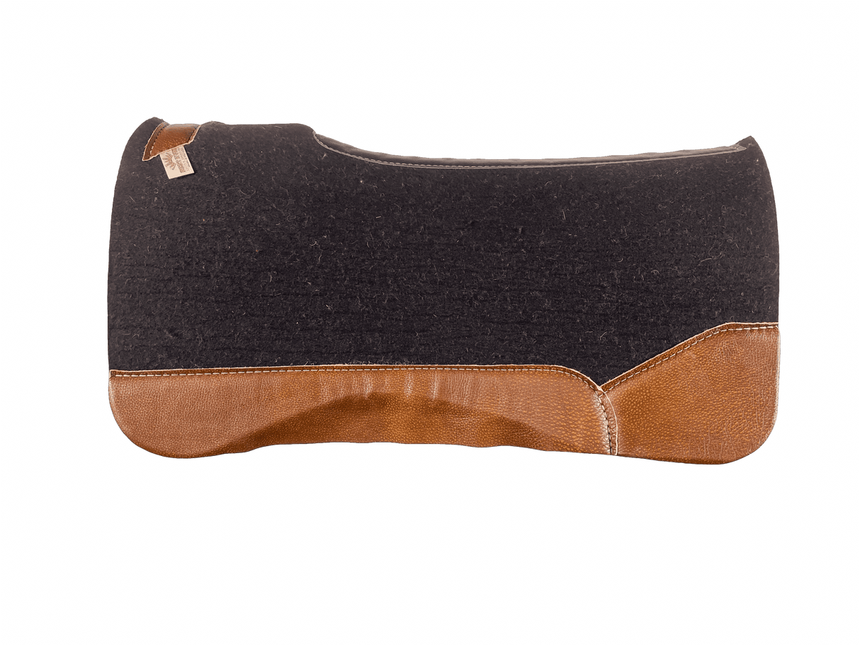 The OG Dark Grey Saddle Pad with Oak Nut Smooth Leather
