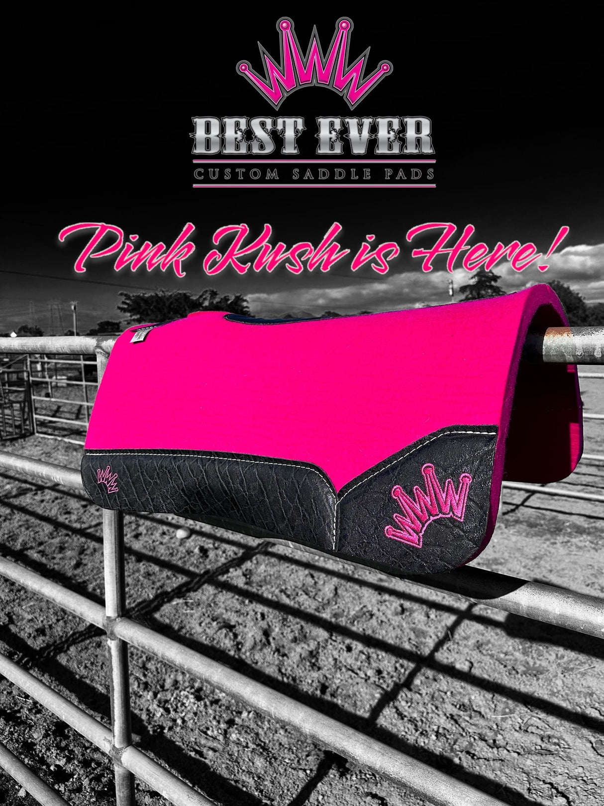Pink Wool Saddle Pad