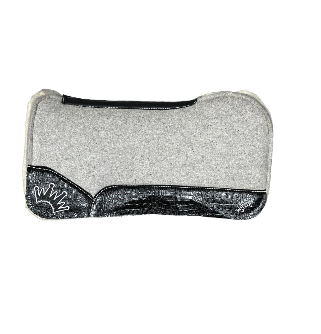 32x32 1" Gray Kush Fleece Open Extended Wither Saddle Pad (#99655)