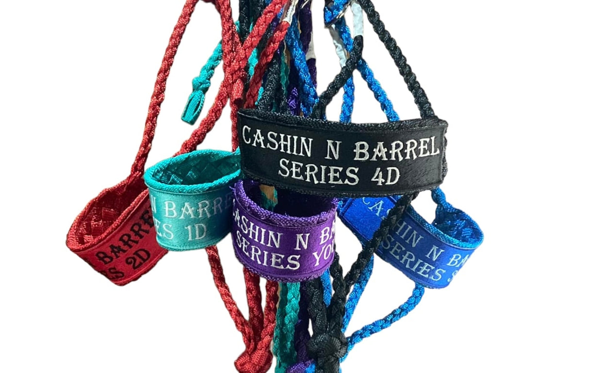 Multi color custom mule tape halters