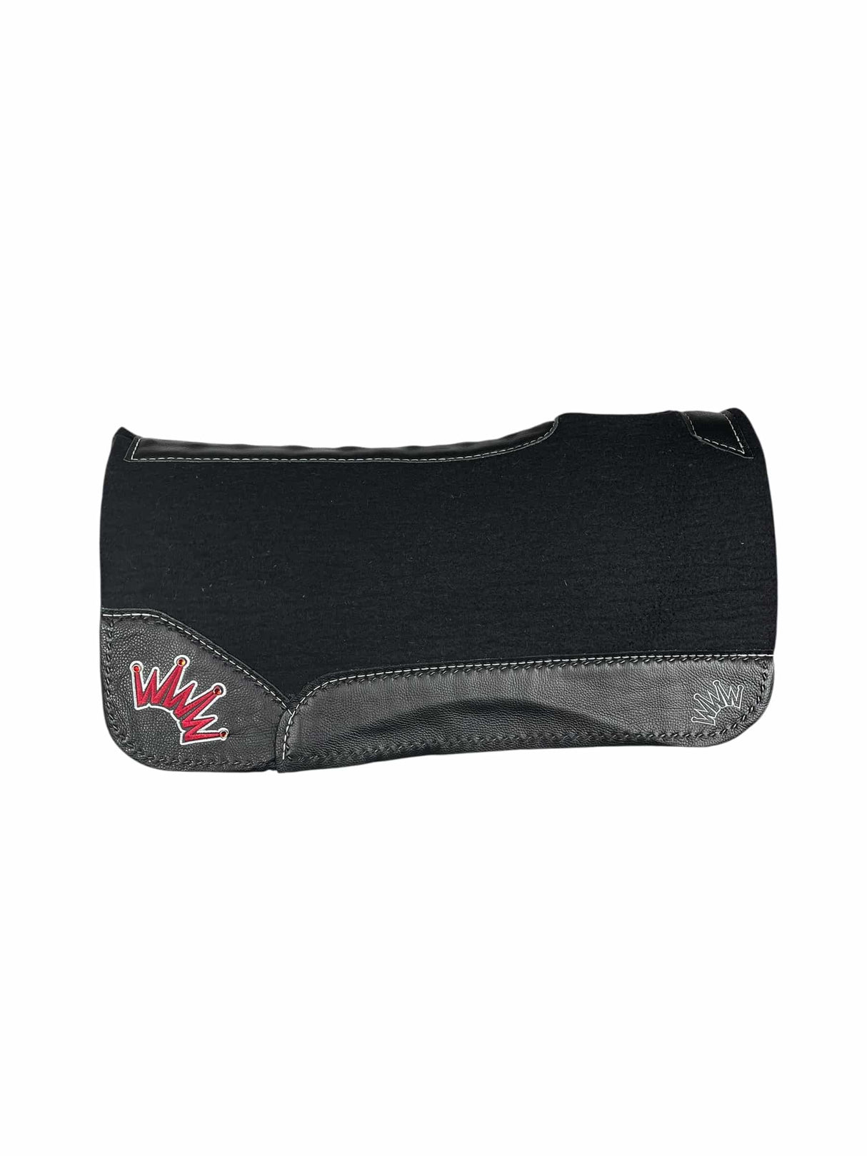 28x28 3/4" Black Kush Wool Saddle Pad (#125028)