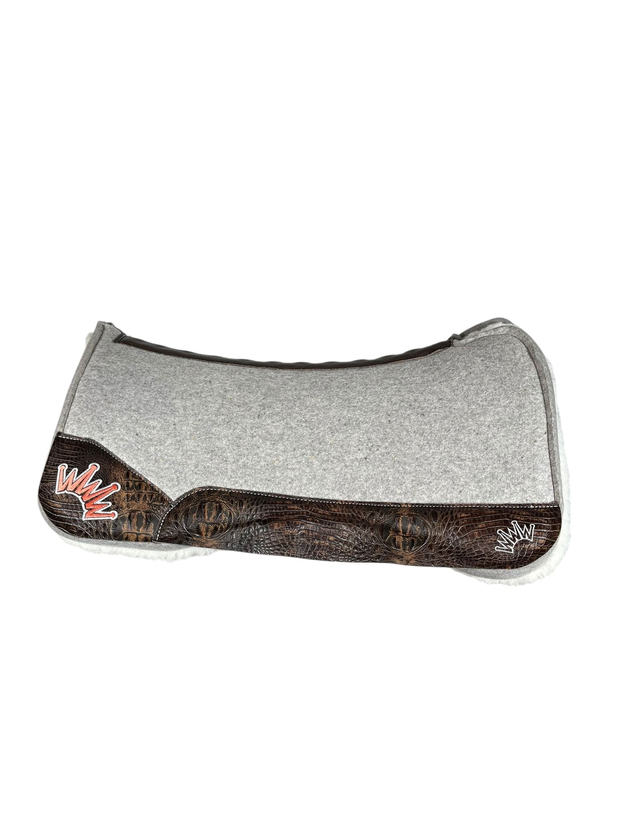32x32 1" Gray Kush Fleece Open Petite Wither Deep Contour Saddle Pad (#123892)