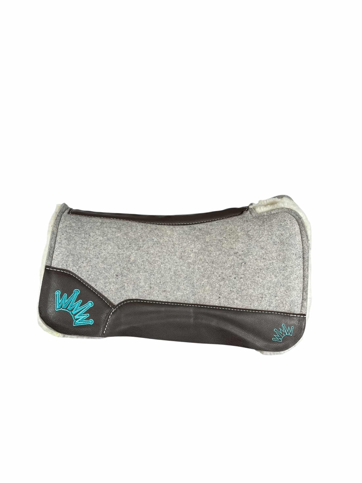 28x28 1/2" Gray Kush Fleece Open Petite Wither Saddle Pad (#123519)