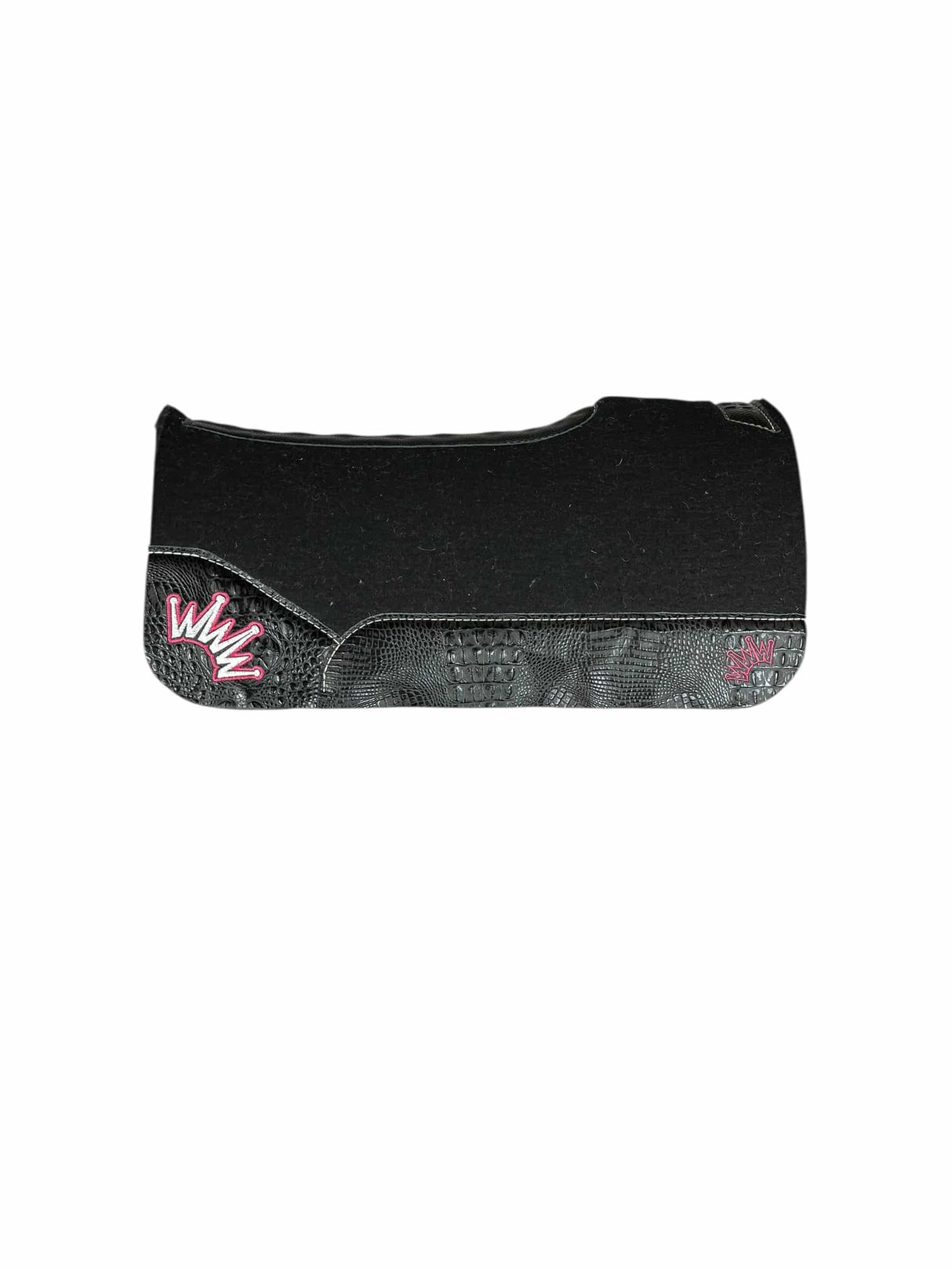 28x28 1" Black Kush Wool Saddle Pad (#133615)