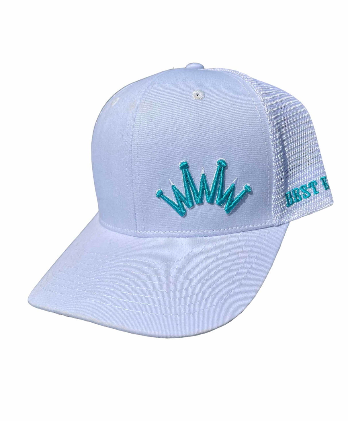 Trucker Hat White Puff Crown