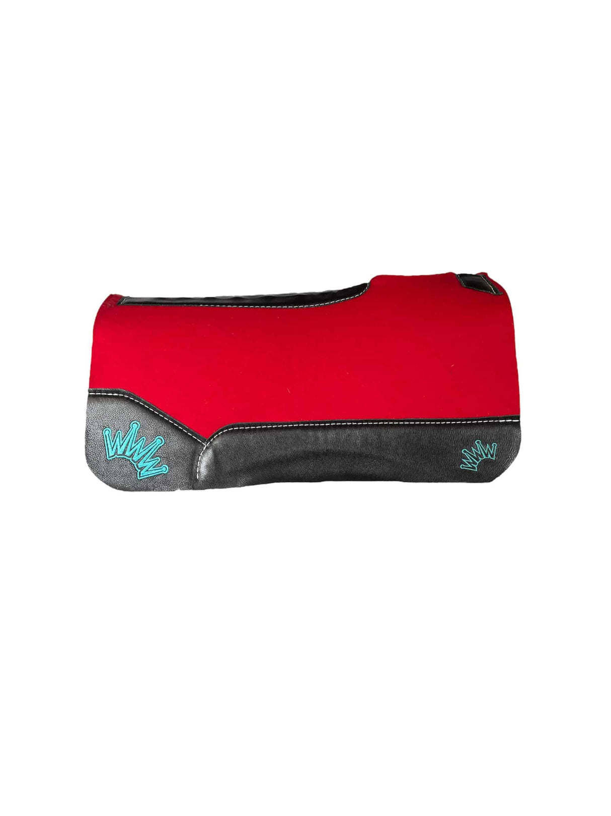 28x28 3/4" Red Kush Gooseneck Contour Wool Saddle Pad (#107907)