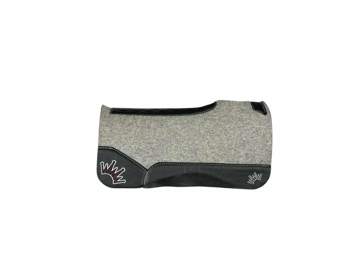 28x28 3/4" Kush Gray Wool Gooseneck Saddle Pad (#111454)