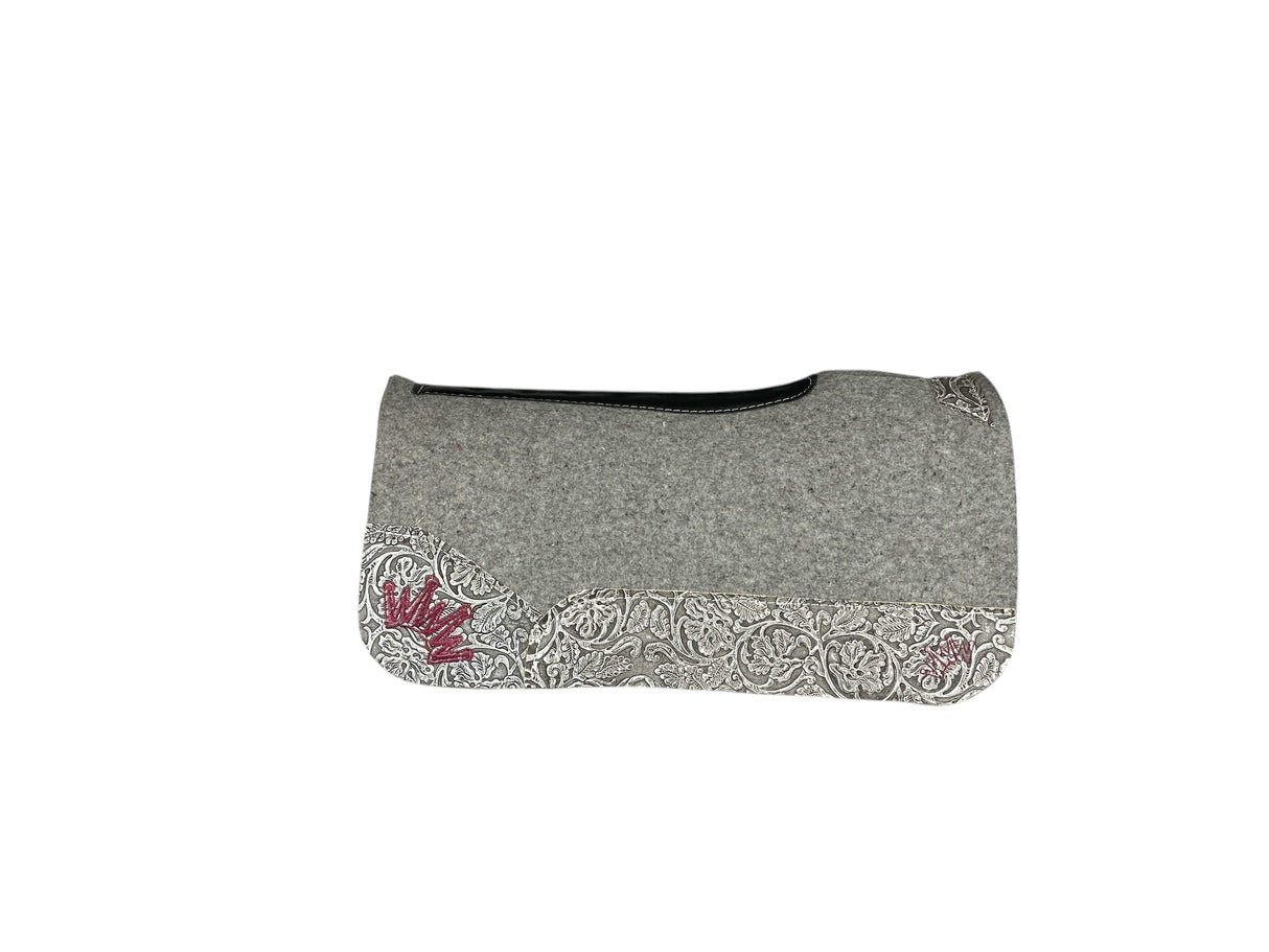 28x28 3/4" Kush Gray Wool Saddle Pad (#111448)