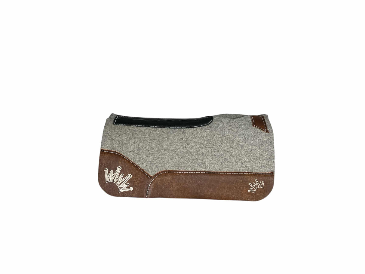 25x25 1" Kush Gray Wool PONY Saddle Pad (#111673)