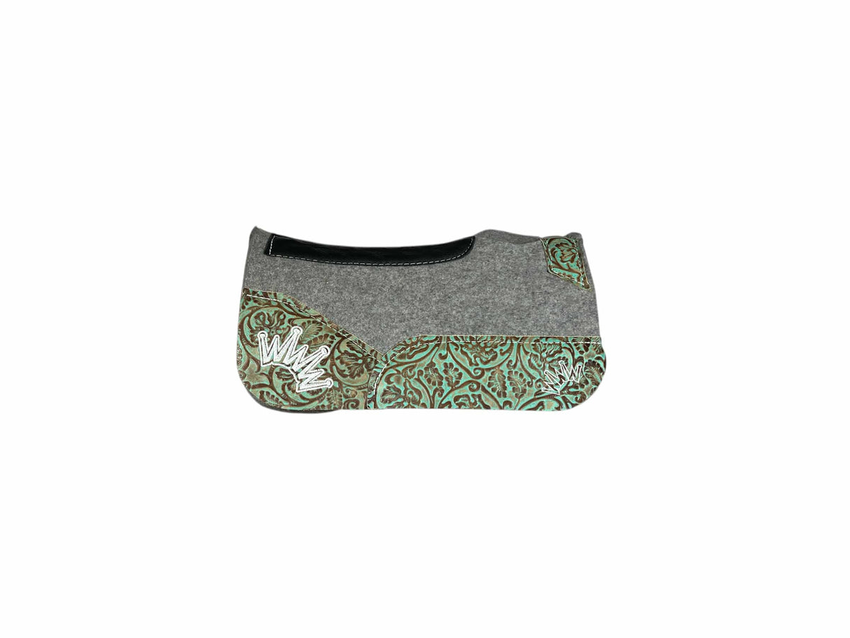 20x20 1" Kush Gray Wool PONY Saddle Pad (#111671)