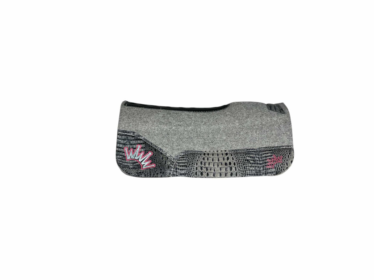 25x25 1" Kush Gray Wool PONY Saddle Pad (#111763)