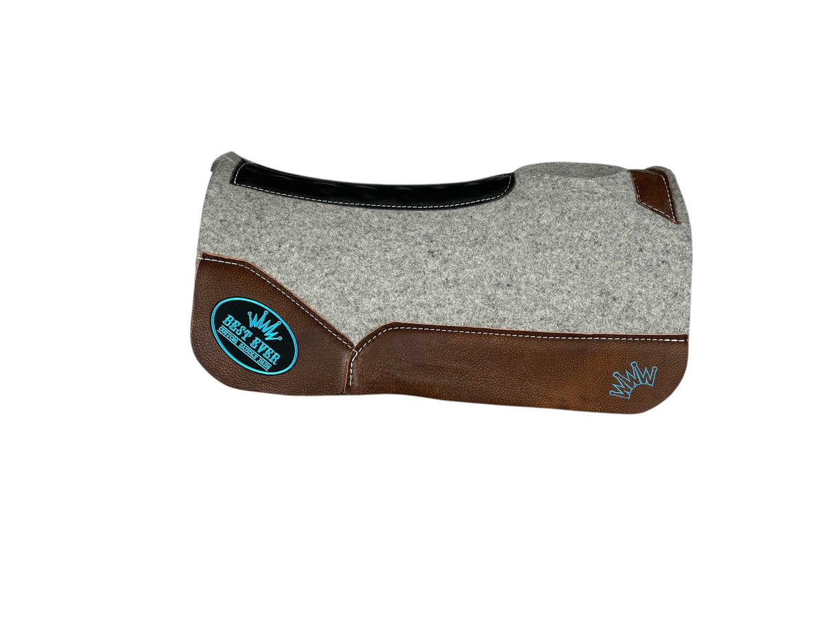 25x25 1" Kush Gray Wool Deep Contour PONY Saddle Pad (#111787)