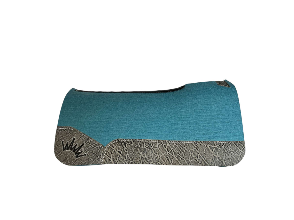 32x32 1" Kush Turquoise Wool Saddle Pad (#112025)