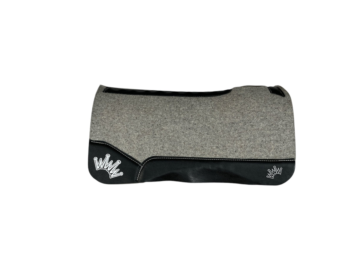 28x28 3/4" Kush Gray Wool Saddle Pad (#112348)