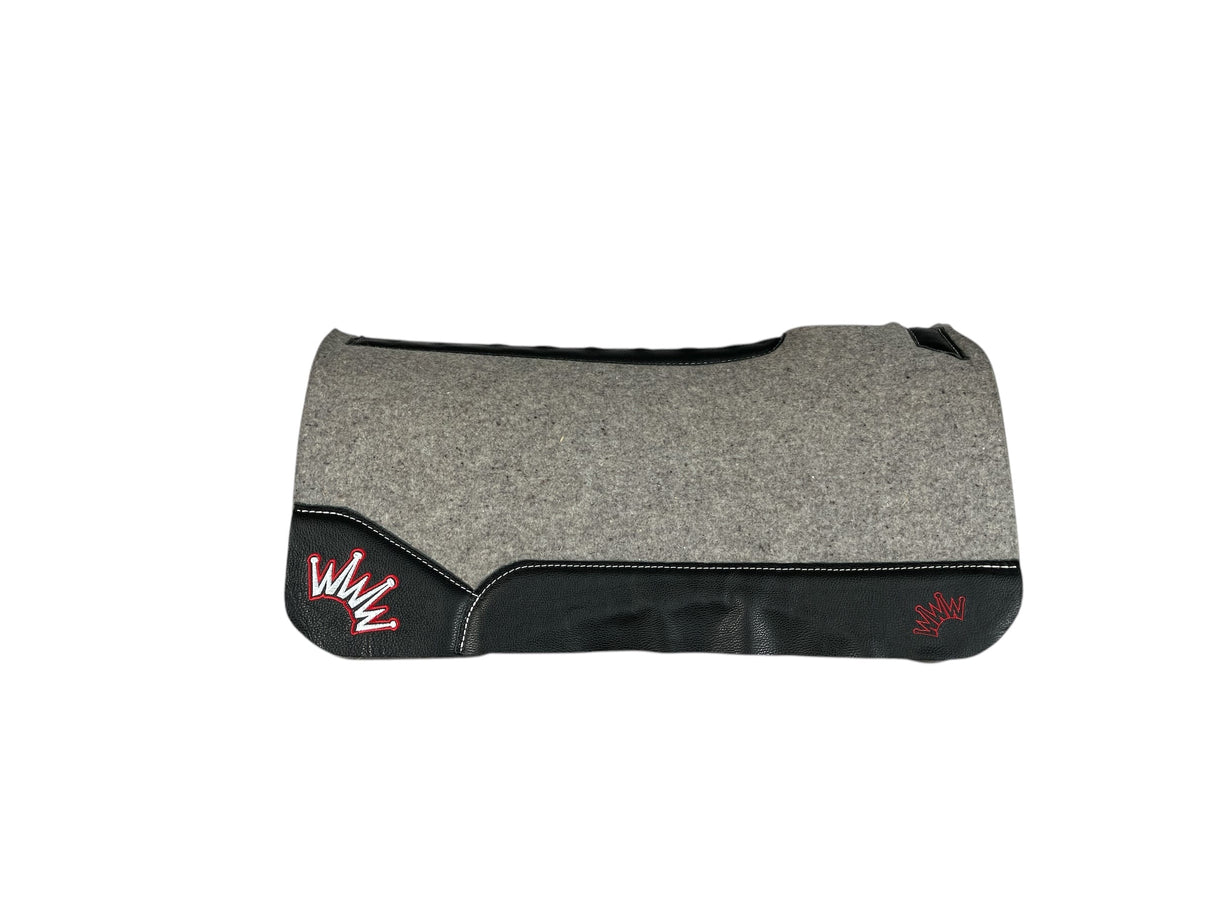32x32 1.25" Kush Gray Wool Saddle Pad (#112190)