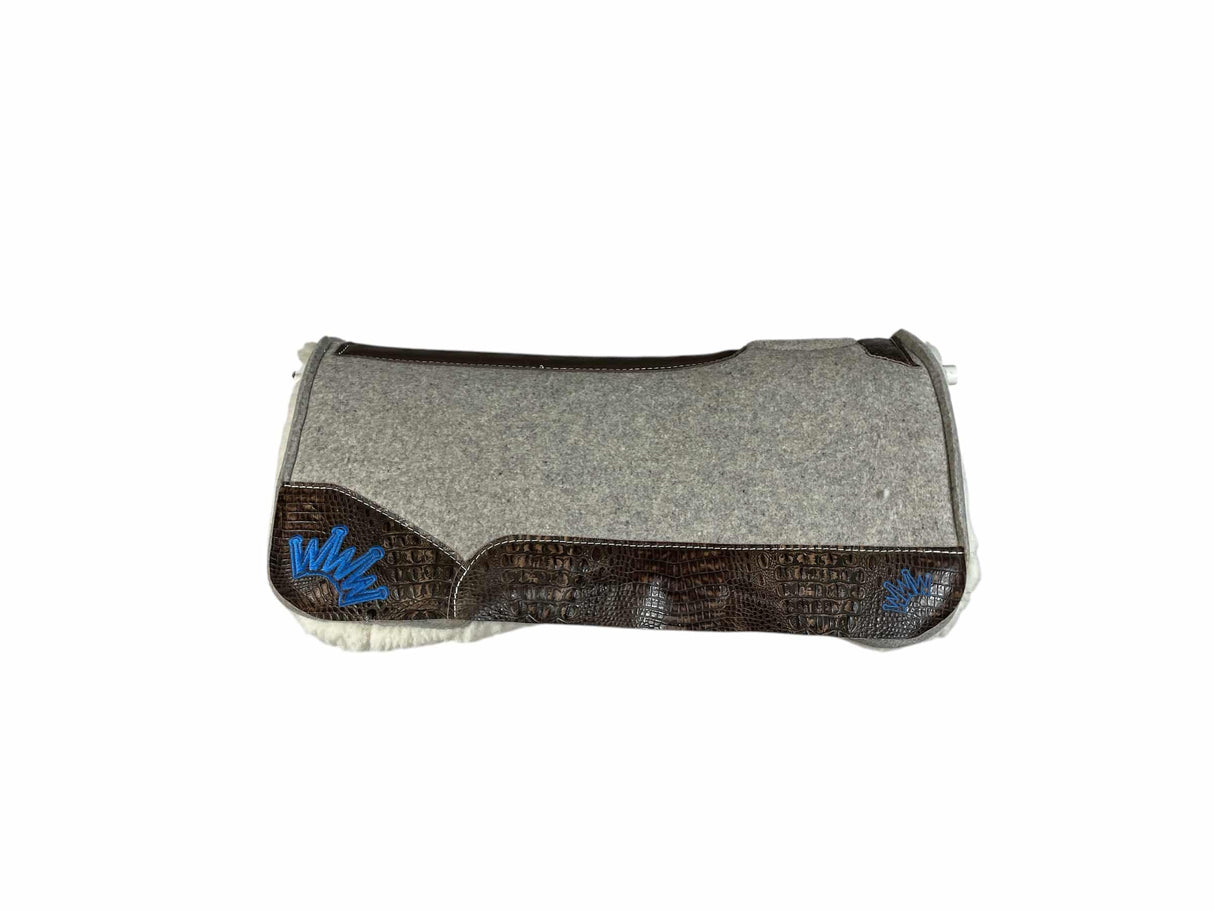 30x30 3/4" Gray Kush Fleece Saddle Pad (#112333)