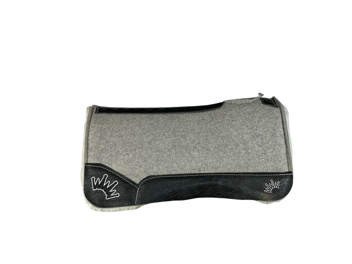 32x32 3/4" Gray Kush Fleece Saddle Pad (#112338)
