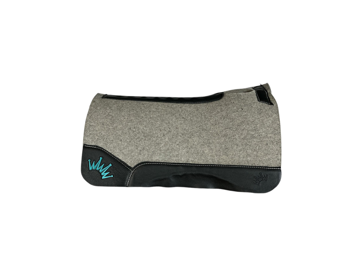 32x32 1.25" Kush Gray Wool Saddle Pad (#112781)