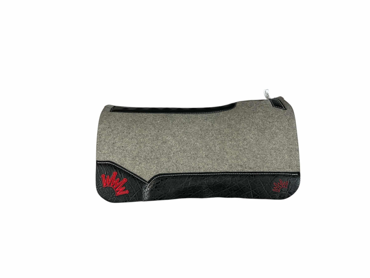 32x32 1.25" Kush Gray Wool Saddle Pad (#112797)