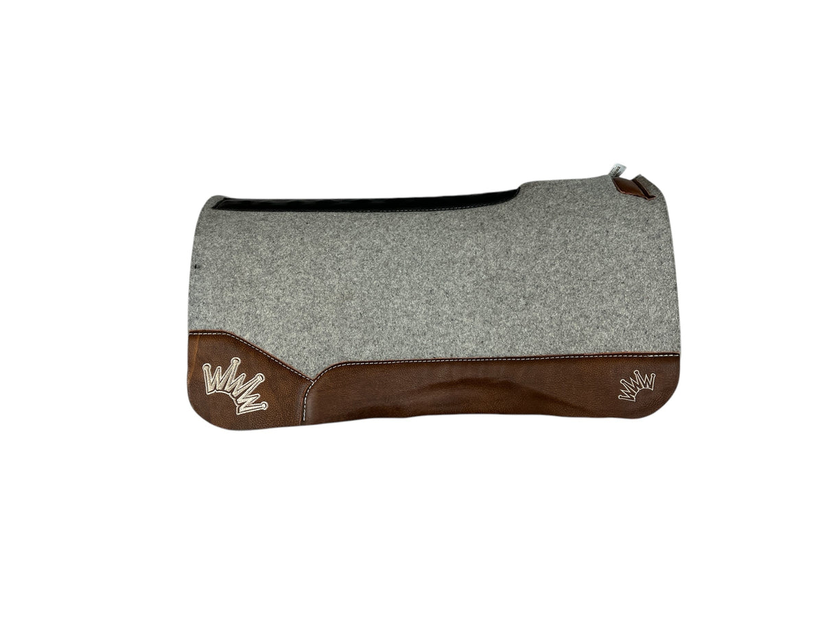 32x32 1.25" Kush Gray Wool Saddle Pad (#112759)