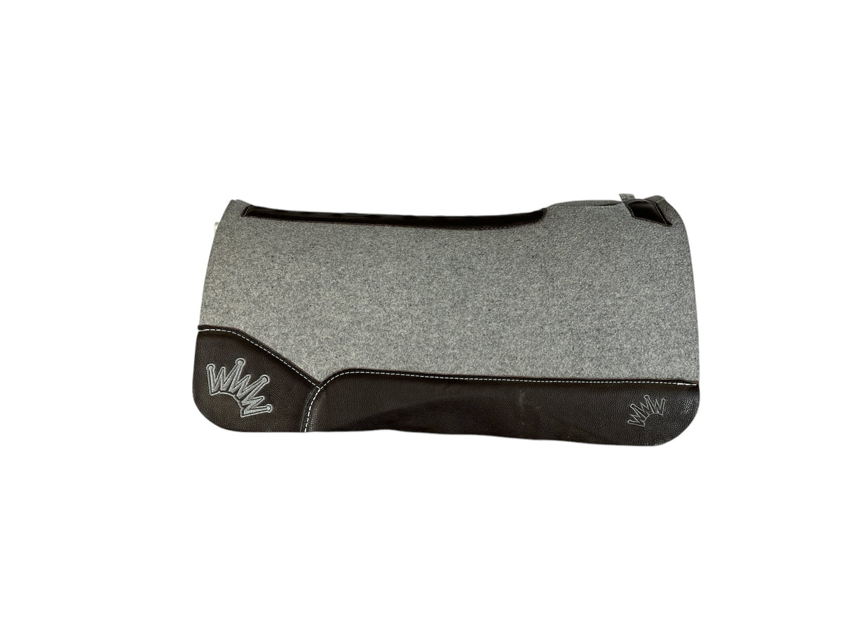 32x32 1.25" Kush Gray Wool Saddle Pad (#112761)
