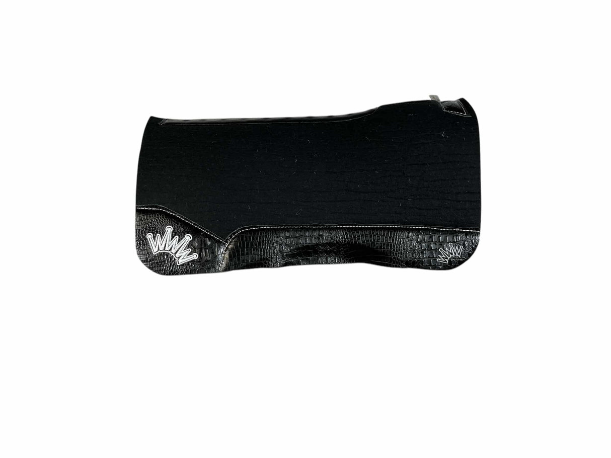32x32 1.25" Kush Black Wool Saddle Pad (#112741)