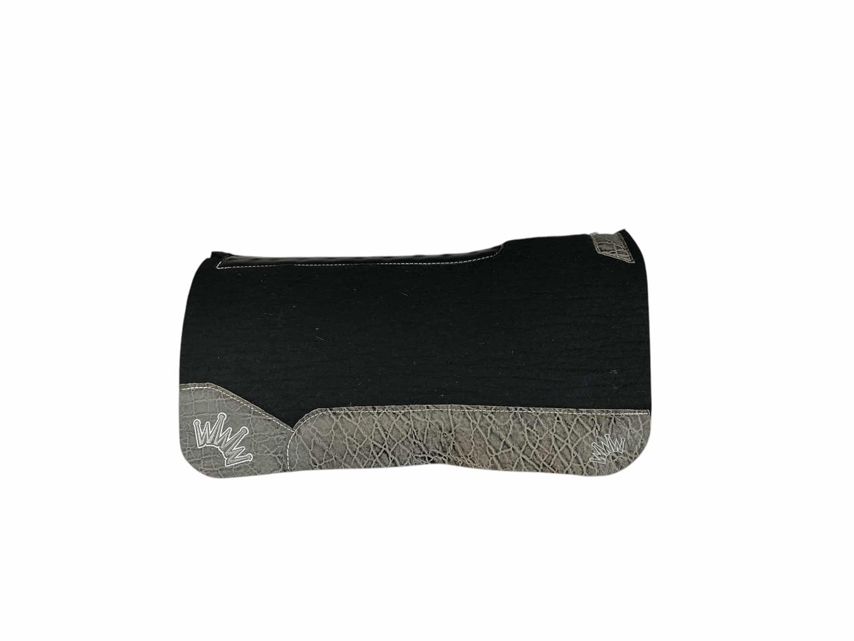 32x32 1.25" Kush Black Wool Saddle Pad (#112749)