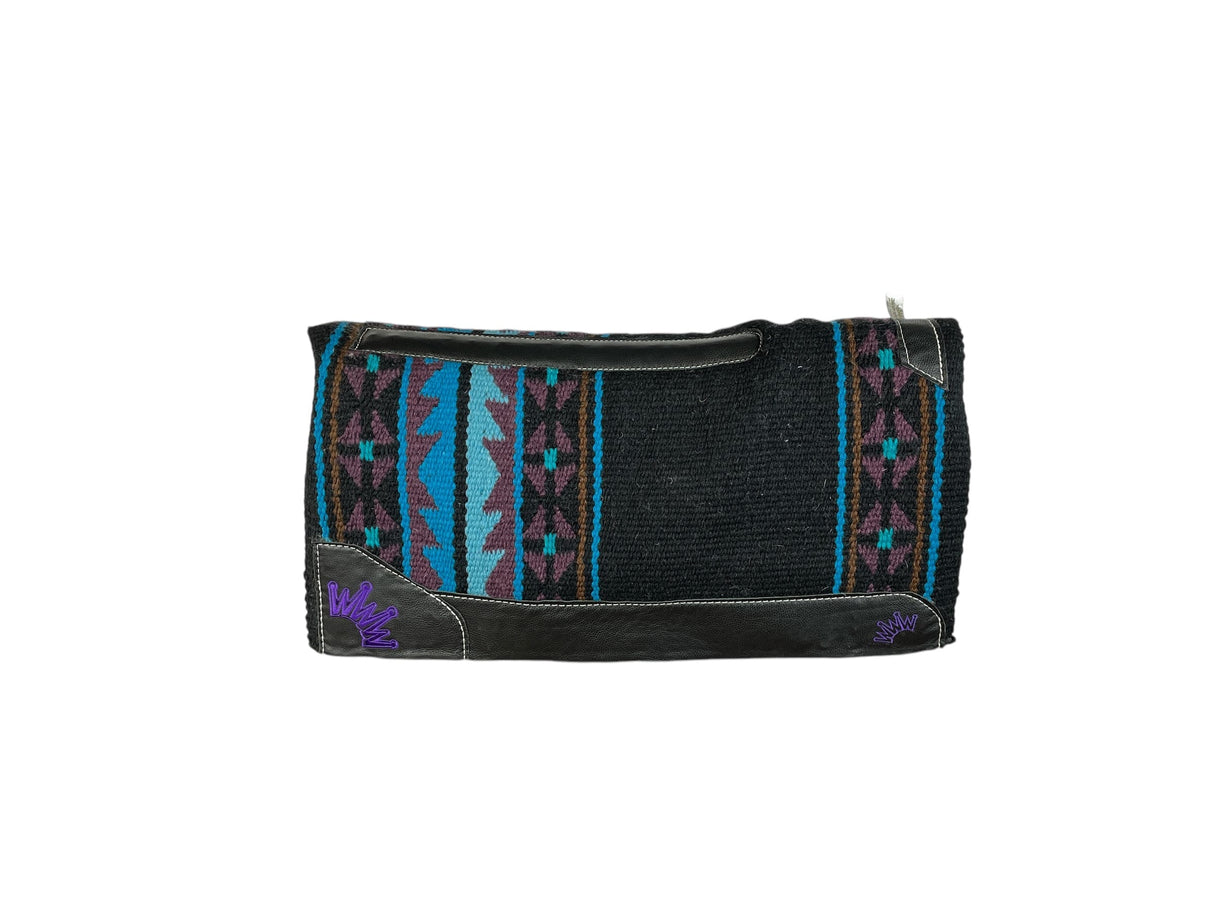 34x36 3/4" Kush Gray Wool Navajo Saddle Pad (#113077)