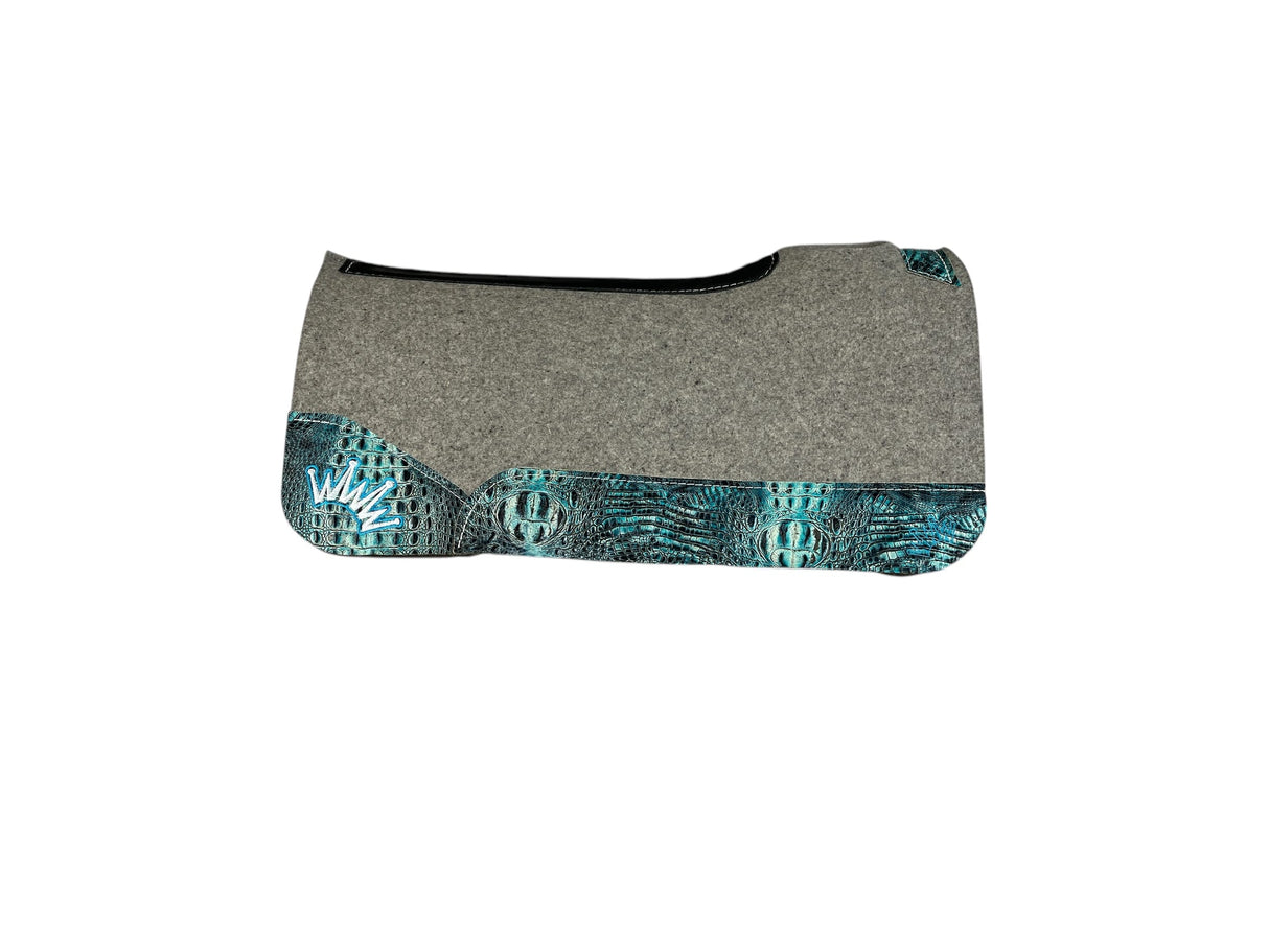 32x32 3/4" Kush Gray Wool GOOSENECK Saddle Pad (#113101)
